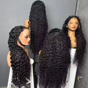 Peluca Rizada Birmana Virgen, Peluca Frontal de Encaje Completo de 30 Pulgadas, Proveedor Mayorista, Peluca de Cabello Humano Virgen Vietnamita Original de Grado 12A - Product Image 1