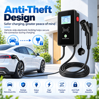 7kW 32A EV 壁挂式充电站 GB/T Type 2 J1772 RFID LCD WiFi 蓝牙 Tuya App 交流充电器 壁挂式 OEM 供应商