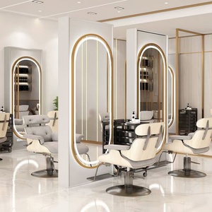 Meubles de salon modernes à succès, miroir spécial pour salon de coiffure avec lumières LED, miroir mural en aluminium pour salon de coiffure, équipement de salon - Product Image 2
