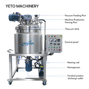 Tanque Misturador Homogeneizador a Vácuo Móvel de Aço Inoxidável 200L com Motor para Produção de Creme, Pasta e Moagem Química para Cuidados com a Pele e Cabelo - Product Image 3