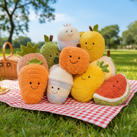 Op maat gemaakte planten fruit groente figuurtjes grabbelmachine pop bruiloft strooi kinder realistische pluche speelgoed 23cm groothandel