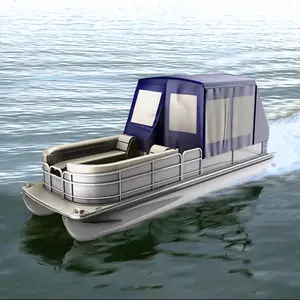 Housses et enclos <span class=keywords><strong>de</strong></span> bateaux pontons soudés personnalisés avec <span class=keywords><strong>toile</strong></span> - Product Image 1