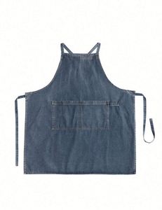 Delantal de peto de mezclilla de algodón coreano, antimanchas, sanitario, sin mangas, duradero, moderno, para cocina, ropa de trabajo, peluquería - Product Image 4