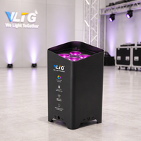 Lot de 10 projecteurs LED portables Wi-Fi sans fil DMX à piles pour effets de scène