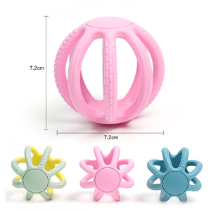 Boule de <span class=keywords><strong>dentition</strong></span> en Silicone sans Bpa pour bébé, <span class=keywords><strong>hochet</strong></span> pour enfants - Product Image 2