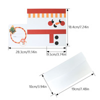 Nouvelles Cartes de Vœux de Noël Modèle Chine JMD0618 Papier en Stock Impression Quadricolore Lot de 12 Dessins Animés Père Noël Bonhomme de Neige Manuscrit