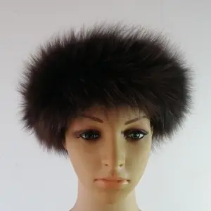 Fashion Design Elastic Free Size Fox Fur Headband For Women Hair Band Scrunchies 10ピース/ロット送料無料