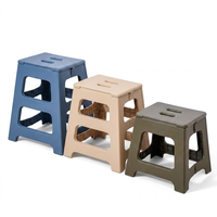 Tabouret pliant portable en plastique robuste de très grande taille, nouveau design, taille personnalisée, tabouret de camping extérieur, chaise à haute capacité de charge
