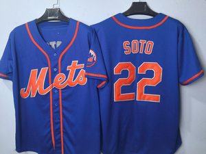 Vente flash # 20 Alonso # 12 Lindor # Maillot de baseball <span class=keywords><strong>New</strong></span> <span class=keywords><strong>York</strong></span> pour homme 22 Soto - Product Image 2