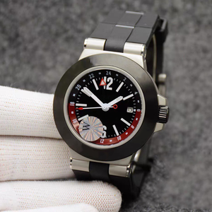 <span class=keywords><strong>Orologio</strong></span> Cronografo di Lusso con Quadrante <span class=keywords><strong>Grande</strong></span> da 40mm in Alluminio Opaco, Vetro Zaffiro, Cinturino in Gomma di Alta Qualità - Product Image 2