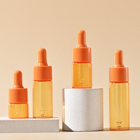 Flacon compte-gouttes en verre coloré transparent vide pour sérum de soin de la peau 5ml/10ml/15ml/20ml, pour huile essentielle, avec compte-gouttes coloré, 100 pièces