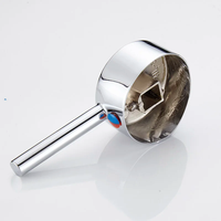 Drip Catcher Manufactures Design Valve Nickel Cross Porcelain Cross Remplacement Poignée de robinet en zinc