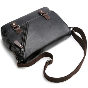Sacs à main décontractés pour hommes en gros, OEM personnalisé, sac bandoulière, sac à bandoulière en cuir PU tendance, sac de messager pour documents professionnels - Product Image 2