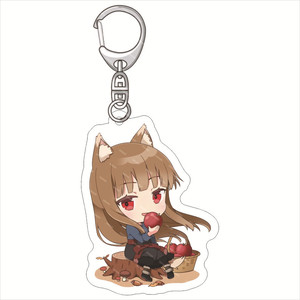 Le nouveau <span class=keywords><strong>marchand</strong></span> d'épices et de loup d'Anime de 5 couleurs rencontre le loup sage porte-clés en acrylique transparent - Product Image 2