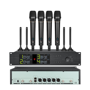 uwh-D4 4 Channel True Diversity UHF PLL Wireless Handheld <b>Microphone</b> System, Rack Mount Receiver For Professional Stage - Product Image 1