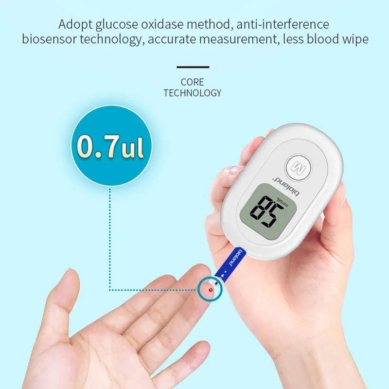Wholesale CE Approval Glucometer Health Care Glucose Monitoring System Test Strips Glucose Meter