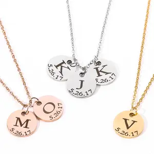 Personalized Jewelry Best Friends Graduation Gift Handmade Delicate Initial Family Name Necklace for Mom Mother Daughter