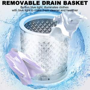 Lave-linge semi-automatique 7,5 kg/8 kg pour la maison, machine à laver les chaussures et lave-linge intégré - Product Image 5