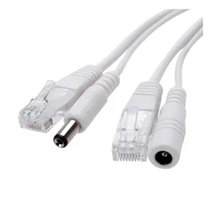 Kabel adaptor POE, Bestl pasif kabel daya atas Ethernet kabel Adapter POE Splitter RJ45 modul catu daya injektor 12-48v untuk kamera IP