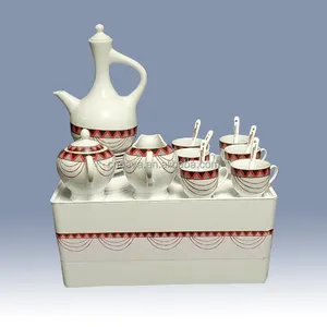 factory price 17pcs classic ethiopia coffee cups tea set new design african sthiopian rekebot table