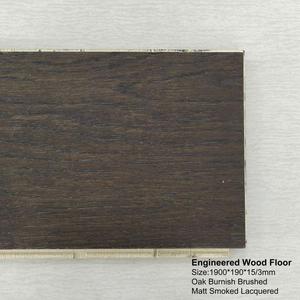 Dễ Dàng Làm Sạch Oak Burnish Chải Matt Sơn Lót <span class=keywords><strong>ELM</strong></span> 3Mm Gỗ <span class=keywords><strong>Veneer</strong></span> Ba Lớp Sàn Thiết Kế - Product Image 3