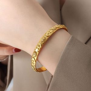 Women's Vintage <b>Gold</b> Plated Hypoallergenic Stainless Steel Star Moon Zirconia Earrings Bracelet Jewelry Wedding Engagement Gift - Product Image 3
