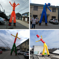 Drôle Publicité Gonflable Vagues Danseur Fly Guy Costume Sky Dancing Man Tube avec Ventilateur Intégré