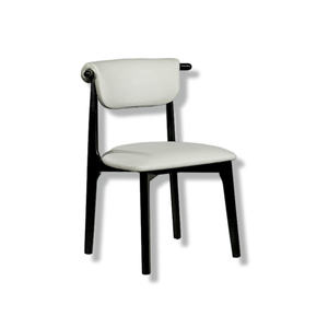 Lu Best Chair para comedor Hotel Modern Oak Legs Silla de cuero - Product Image 1