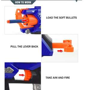 Blaze <span class=keywords><strong>Storm</strong></span> Darts Blaster para niños Fiesta de cumpleaños Juguete de tiro Caja de exhibición de plástico con 10 balas blandas Eva - Product Image 6
