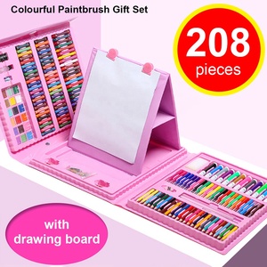 Suministros de arte, 208 unidades, pasteles al óleo, acuarela, lápiz de colores, marcadores, herramientas de pintura, dibujo, juego de arte, funda con caballete