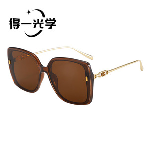 Square Oversized <b>Sunglasses</b> For Women Black Metal Frame UV400 Light Weight - Product Image 5