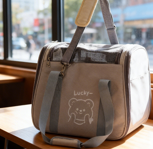 बिल्ली वाहक कुत्ते वाहक यात्रा विरोधी-तनाव पोर्टेबल कंधे बैग हल्के डिजाइन बड़े क्षमता पालतू कैरियर - Product Image 6