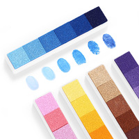 BESTLINE Tampon encreur dégradé 6 couleurs pour empreintes digitales d'enfants, certifié EN71, fournitures d'art en caoutchouc et argile