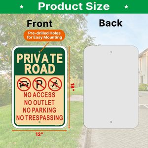 Strada privata di vendita calda nessun segno di <span class=keywords><strong>accesso</strong></span>-alluminio resistente senza ruggine con protezione UV per <span class=keywords><strong>la</strong></span> sicurezza esterna - Product Image 3