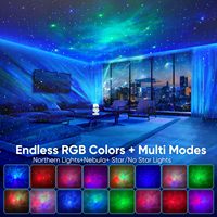 Projecteur d'étoiles LED pour Galaxy Star, veilleuse avec télécommande, alimentation USB, lampe d'aurore multicolore, style science-fiction moderne, 25000 heures