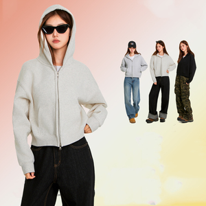 All'ingrosso felpe Casual Cropped felpe da donna di nuovo Design con cerniera <span class=keywords><strong>felpa</strong></span> da donna 2025 - Product Image 1