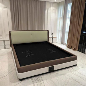 Juego de Muebles de Dormitorio Moderno Personalizado, Cama Queen Size con Cabecera Extendida, Estructura de Madera de Pino, Tapicería de Tela de 3 Años de Duración, <span class=keywords><strong>Peyo</strong></span> - Product Image 4