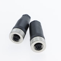 Connecteur d'aviation M12 femelle à visser, 12 broches, pour câblage industriel, à assembler soi-même