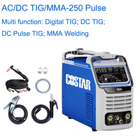 Machine à souder à onduleur Mig 250a 5-en-1 sans gaz et gaz avec chargeur de fil Machine MMA intégrée à l'état neuf