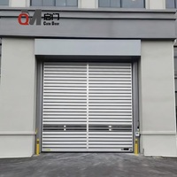 Porte industrielle à enroulement rapide QIMEN, moderne, isolée, thermique, automatique, en alliage d'aluminium, à enroulement spiralé