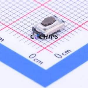 SKQYPCE010 Tactile Switch SMD,3.7x6.1mm Switch Single Pole Single Throw Round Button Vertical Mount 6.1mm - Product Image 1
