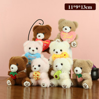 Porte-clés ours en peluche mignon, mini ours en peluche Kawaii, pendentif de sac, jouet animal en peluche, poupée ours moelleuse, cadeau de mariage ou de fête