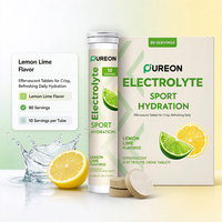 Comprimés effervescents d'électrolytes sans sucre en gros, saveur citron et lime, suppléments énergétiques pour la nutrition sportive des adultes