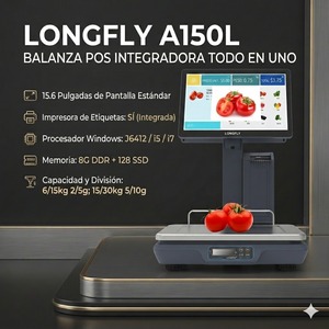 Caja <span class=keywords><strong>Registradora</strong></span> Táctil LongFly con Certificación OIML, Báscula con IA, Impresora de Etiquetas, Báscula <span class=keywords><strong>TPV</strong></span>, Versión en Español - Product Image 3