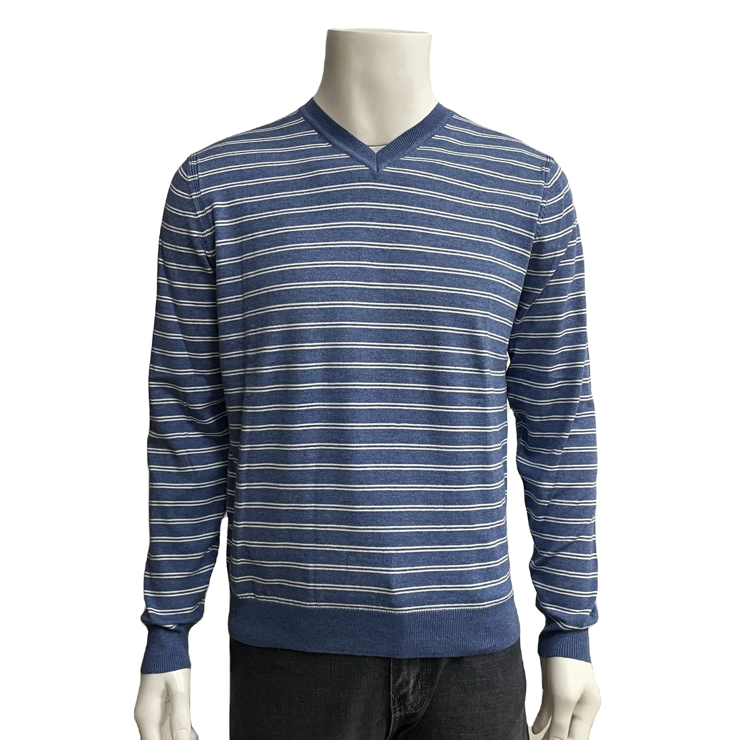 2023 col en v personnalisé hommes pull tricoté vêtements d'hiver pour hommes pull Standard ordinateur tricoté hiver vêtements pour hommes