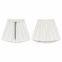 Jupe courte plissée blanche pour femme, style coréen, esthétique, pour le tennis, le golf, coupe trapèze, taille élastique, idéale pour les soirées