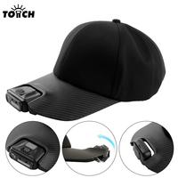 Nueva Lámpara de Gorra de Béisbol con Carga USB, Pantalla Digital, Colorida, para Pesca Nocturna y Ciclismo, Lámpara Frontal LED Portátil con Sensor
