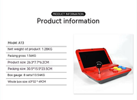 Console de jeu portable A13 Flip Arcade Box avec écran de 10 pouces, 3000 jeux rétro pour SFC/PS1, carte TF de 32 Go, batterie de 4000 mAh