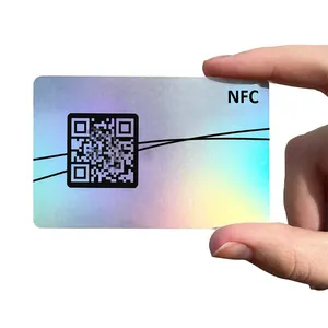 Impressão de alta qualidade N213/215/216 PVC cartão RFID Holograma NFC cartões de visita plástico UV laser cartão chave regravável