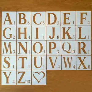 Brief Stencils 4 Inch, Grote Stencil Letters Schilderen Stencils Herbruikbare Drawing Templates Voor Schilderen Op Hout, Muur